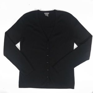 Ann Taylor long sleeve V-Neck Black Cardigan